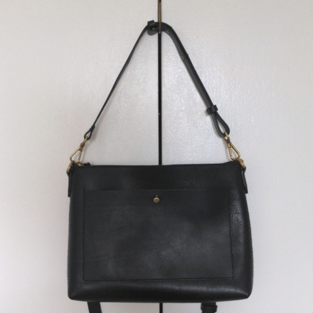 Madewell Transport Shoulder Crossbody Bag - Black